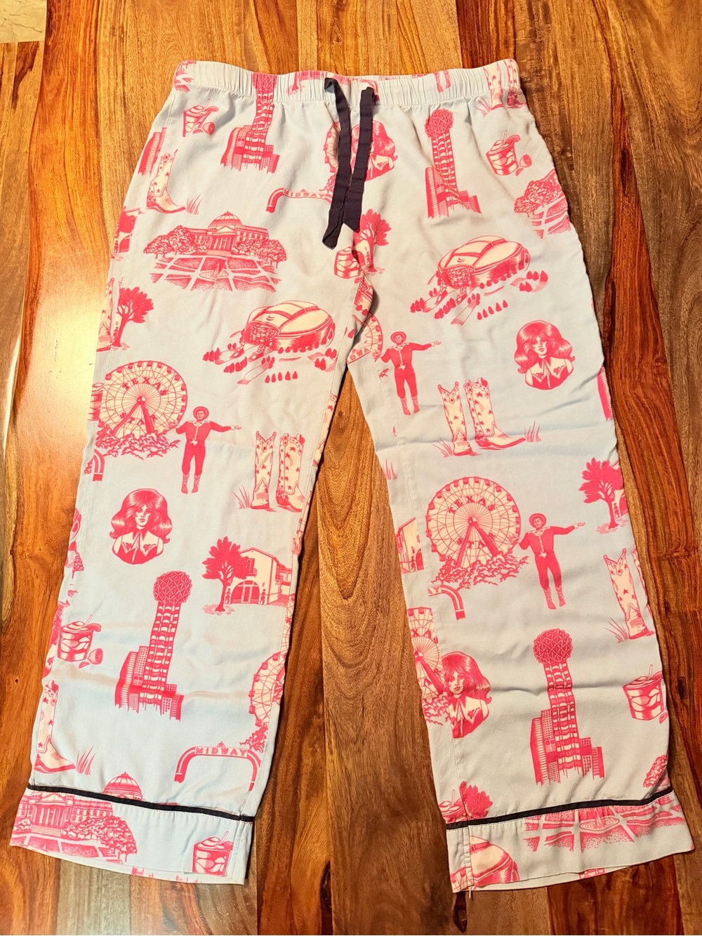 Katie Kime Women’s Size L Dallas Toile Lounge Pants
